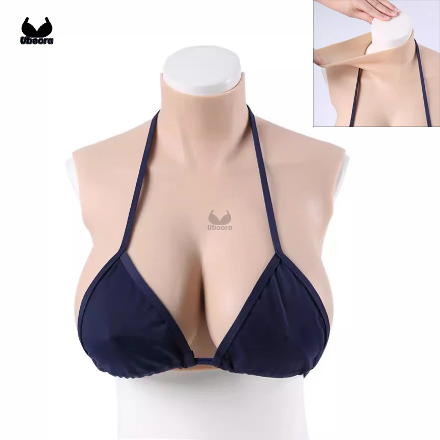 

Uboora Silicone Breast Forms For Crossdresser Drag Queen Realistic Fake Boobs Breastplat Transgender Shemale Chest Cosplay