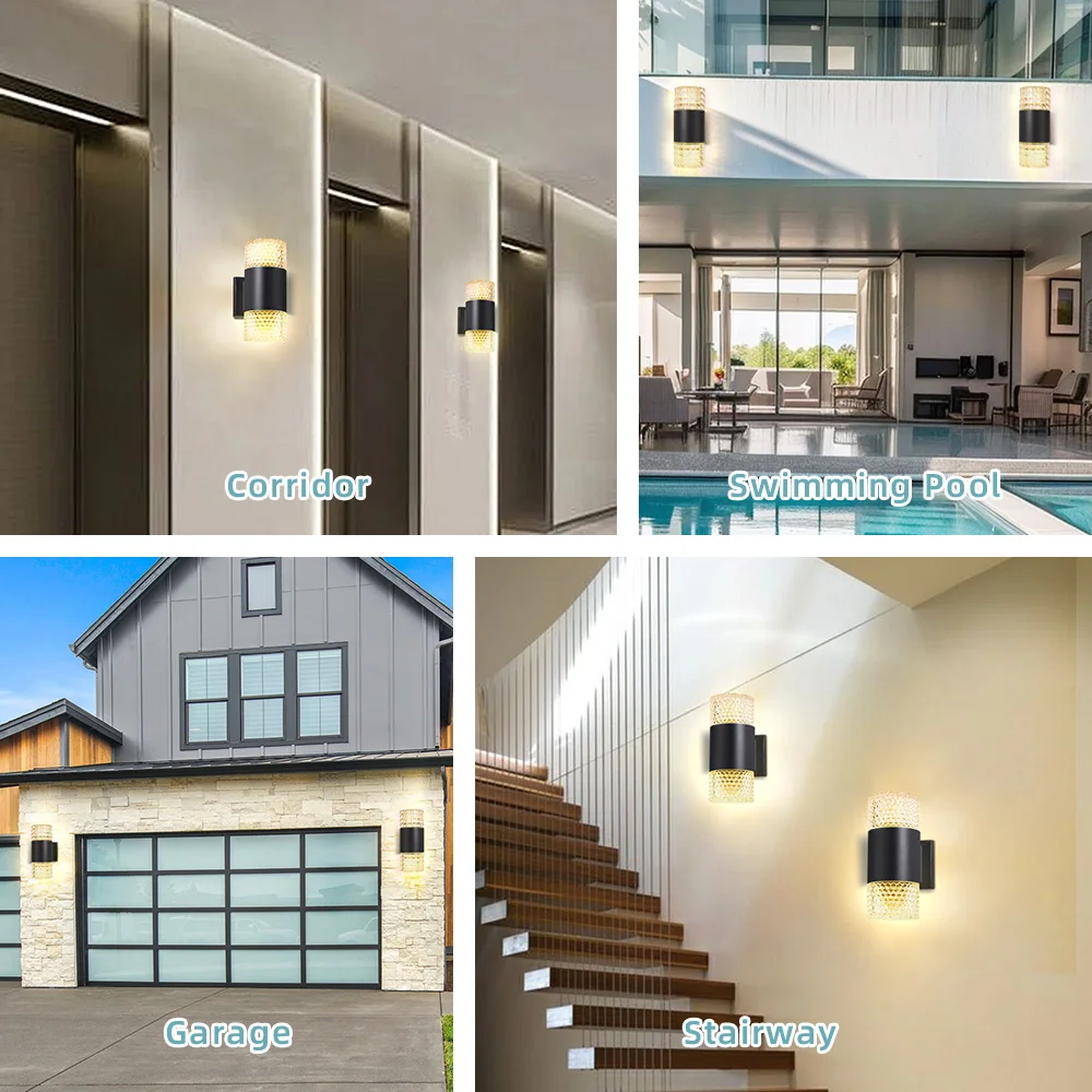 Room Decor Wall Light  E27 Bulb Garden Waterproof External Stairs Lights Bedroom Living Fixture Home Decorative Aisle Lamp Wall image 6