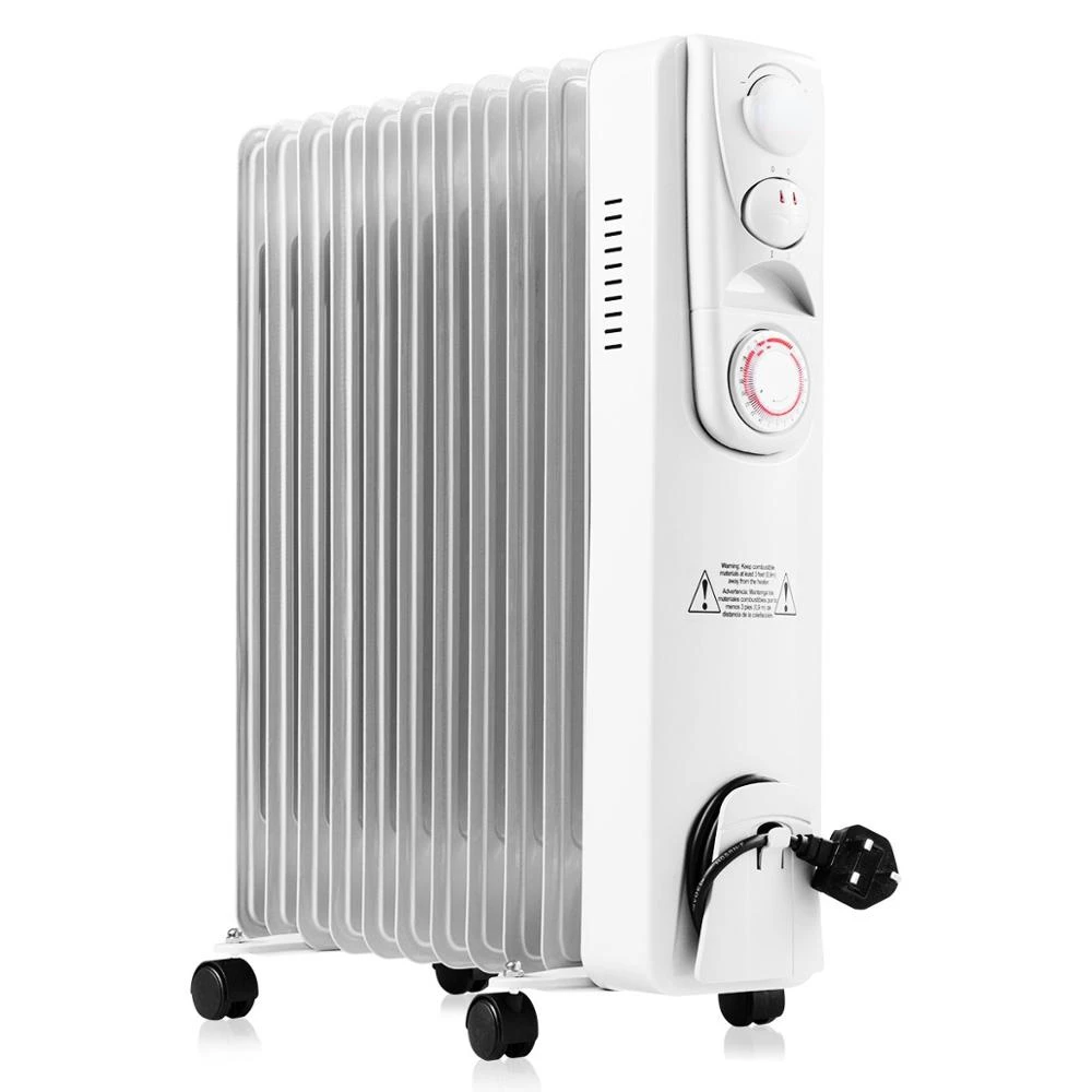 Radiador eléctrico portátil para habitación, radiador lleno de aceite, 2500W, 3