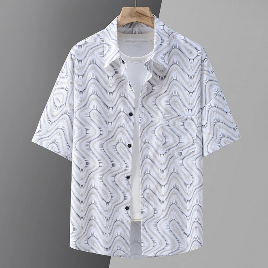 2024 Summer Hawaiian Shirt Men Plus Size 12XL 11XL Shirts Casual Fashion Summer Short Sleeve Shirt Male Big Size 12XL