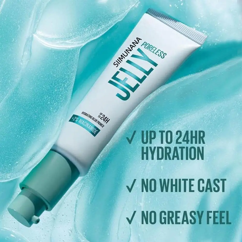 Prebase Hidratante Blur Primer de 30ml, 24H, Sin Poros – 2% Niacinamida, Suavizante y Control de Grasa, Base de Maquillaje para Mujer