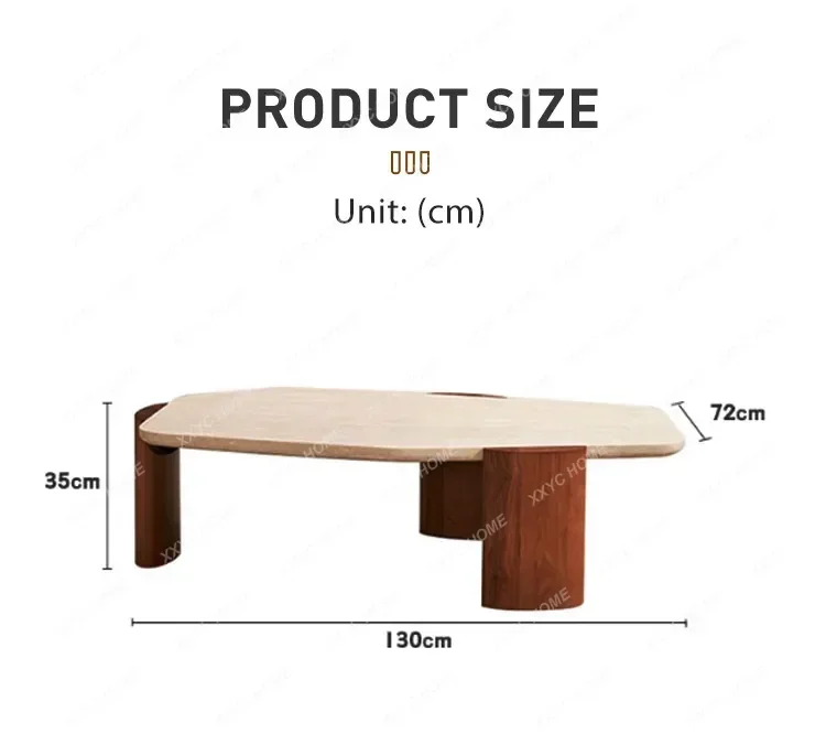 

M178Retro Coffee Table Nordic Creative Living Room Marble Coffee Table Designer Home Furniture