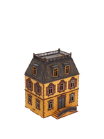 1/72 Two-Story Building Scene Wooden Assembly Model Ornament DI Handmade Gift Hobby Of Scene Making And Assembly
