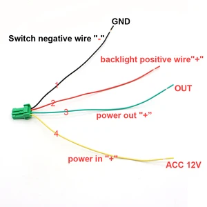 1PC LED LED LIGHT RADAR PARTIES Mirror Mirror Control Switch/Off Cable button for Honda Fit 2008 - 2013 CRV Odyssey 10 Main Sales Switch Honda Fit Air Conditioning - №10