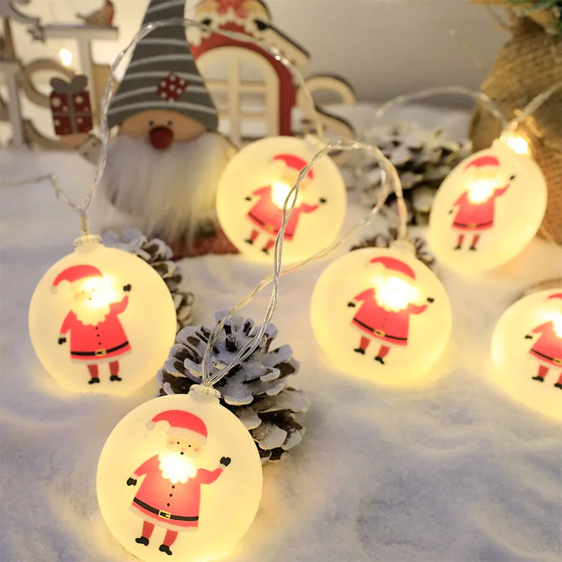 2023 NEW 2m 3m Santa Claus Lamp String Battery Box Led Color Lights Christmas Tree Christmas Decorative Lights Wholesale