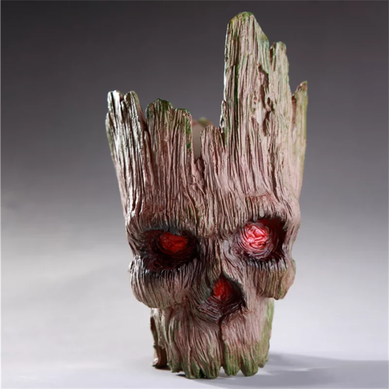 Skull Planters Pots Gothic Black Skull Halloween Flower Pots Container Home Party Bar Flowerpot Decoration Ornaments
