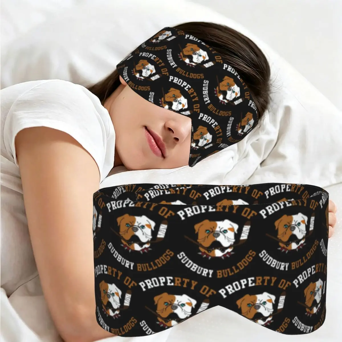 Property Of Sudbury Bulldog Premium sleep mask Light Blocking Portable Eye Cover for Girls Boys Home Sleeping Eyeshade eyepatch - view 2