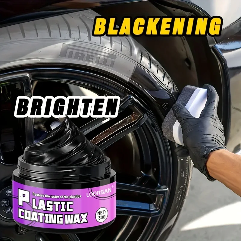 Tire Shine Paste, Gloss Enhancer, Long-Lasting Renewal and Protection for Tires, Applicable to Leather and Plastic Components.