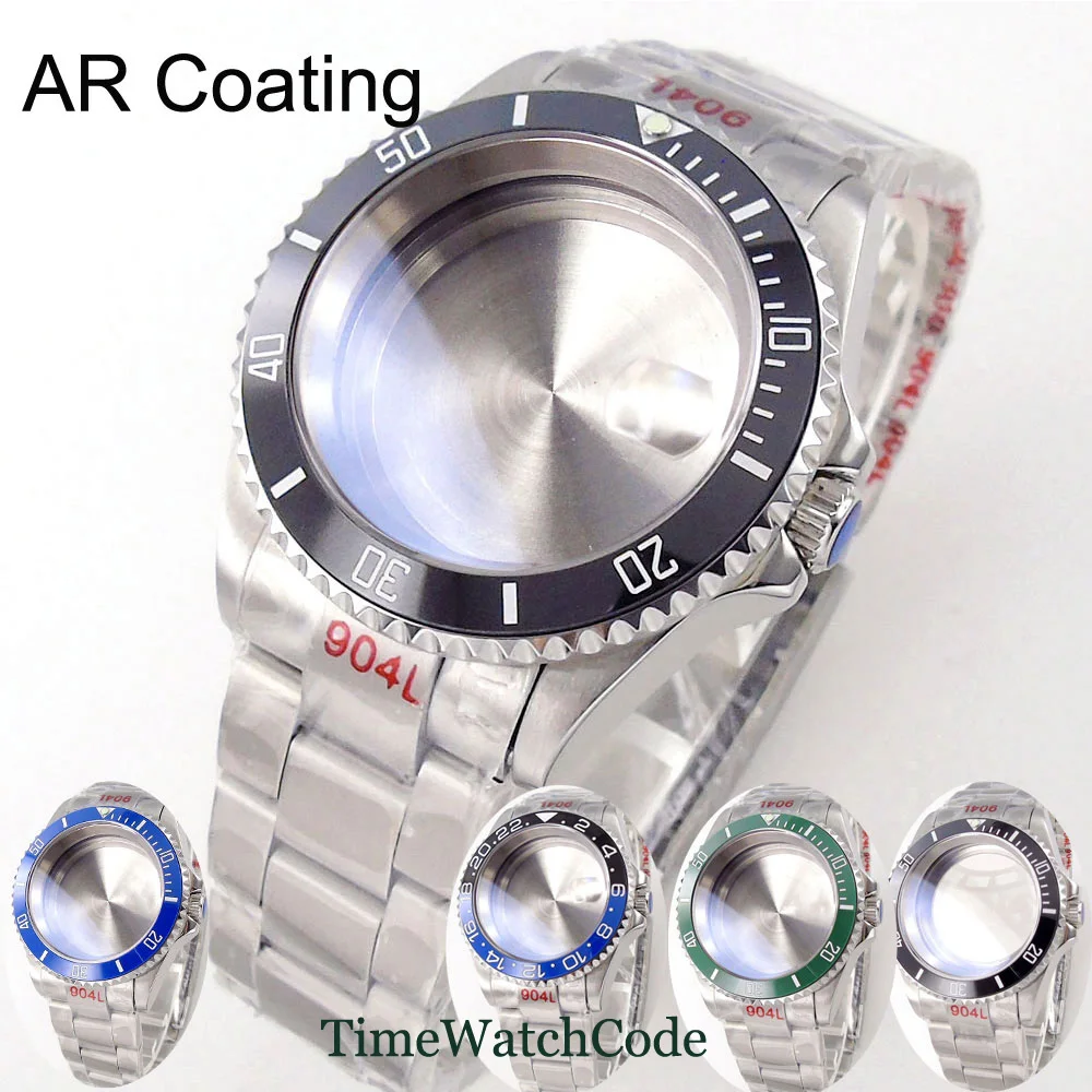 AR Coating 40mm 316L Men's Watch Case Fit NH34 NH35 NH36 ETA 2824 2836 PT5000 Miyota8215 DG2813 Sapphire Glass Anti-reflection