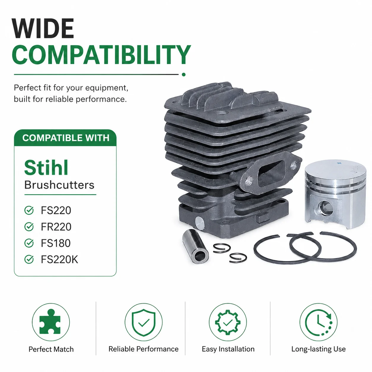 38mm Cylinder Piston Kit Spark - Gardening Tools Repair ulasan dan harga