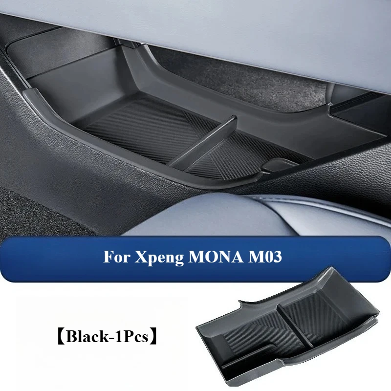 

For Xpeng MONA M03 Car Center Console Under Storage Box Silicone Armrest Box Partition Storage Organizer Car Interior Accessorie