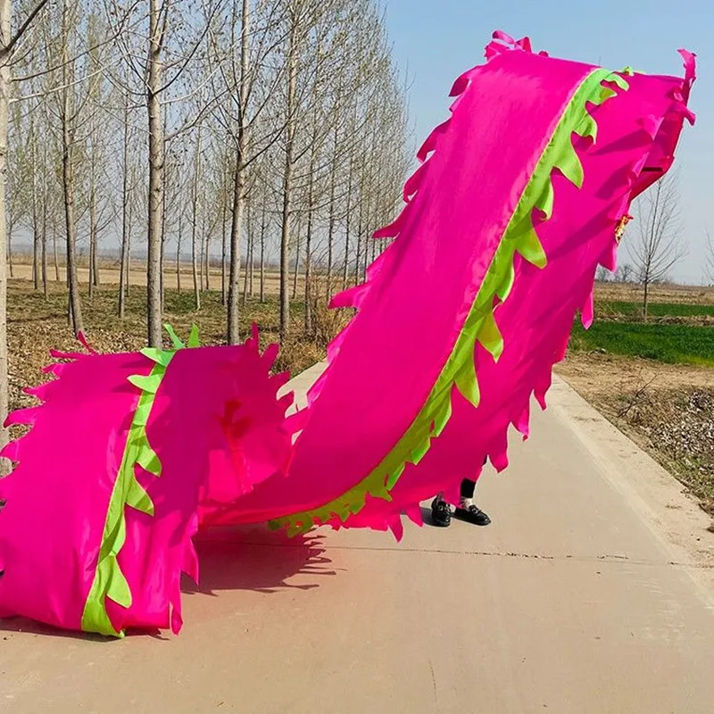 

8 м (ширина 90 см) китайские расширенные фитнес-танцы дракона, лента для хвоста, аксессуары для взрослых, практика на открытом воздухе (не включает голову дракона)