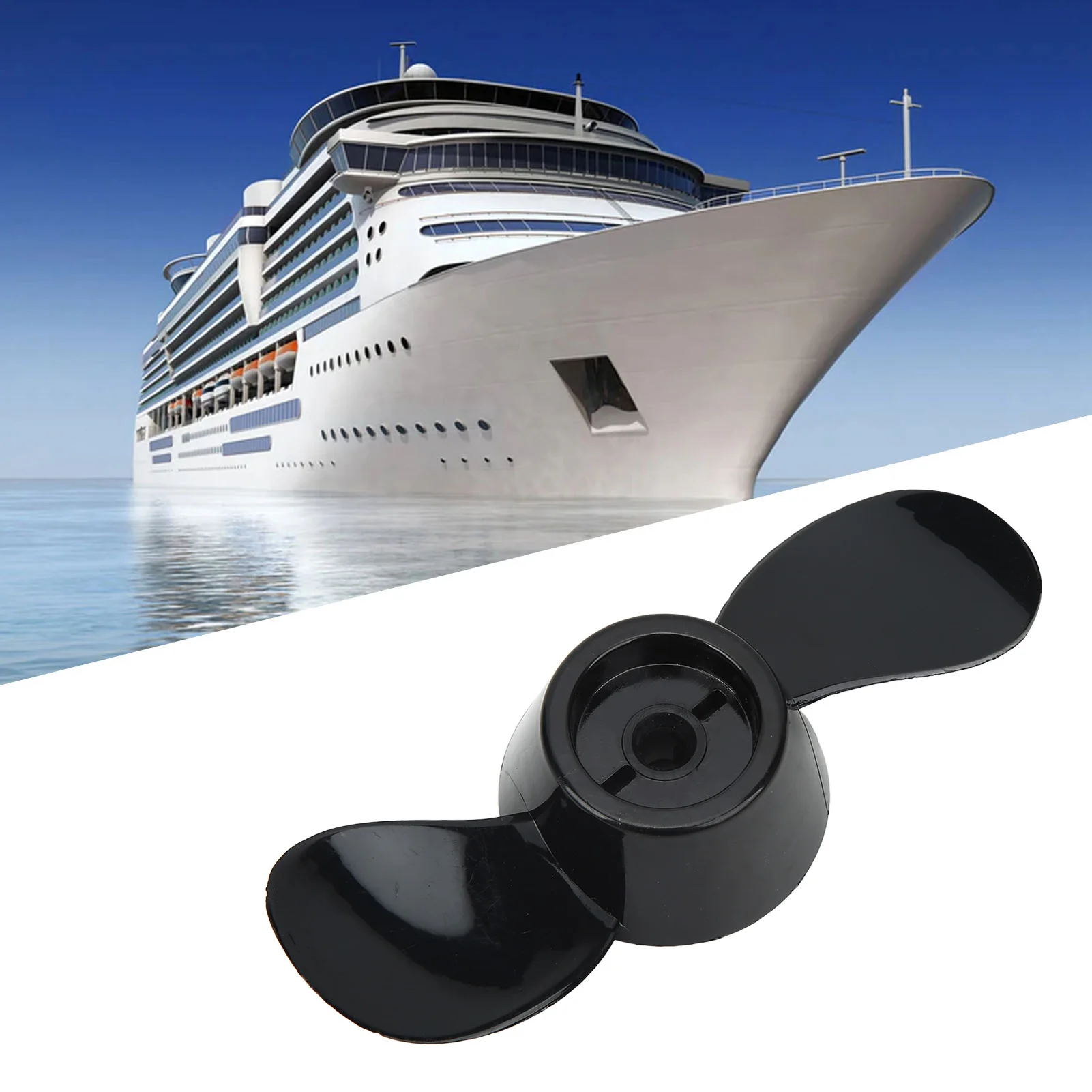 

Boat Propeller Kits Propeller Thickened Plastic 2 Blade Replacement Propeller for 12V 24V Engines Black Replacement Propeller