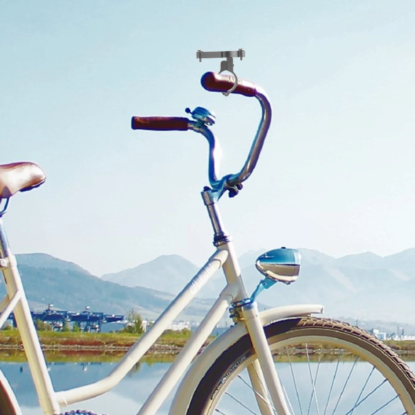 

Bottle Holder Adapter for Bike Aluminum Alloy Kettle Support Durable Lightweight Adjustable Mounting Angle Location Suitable