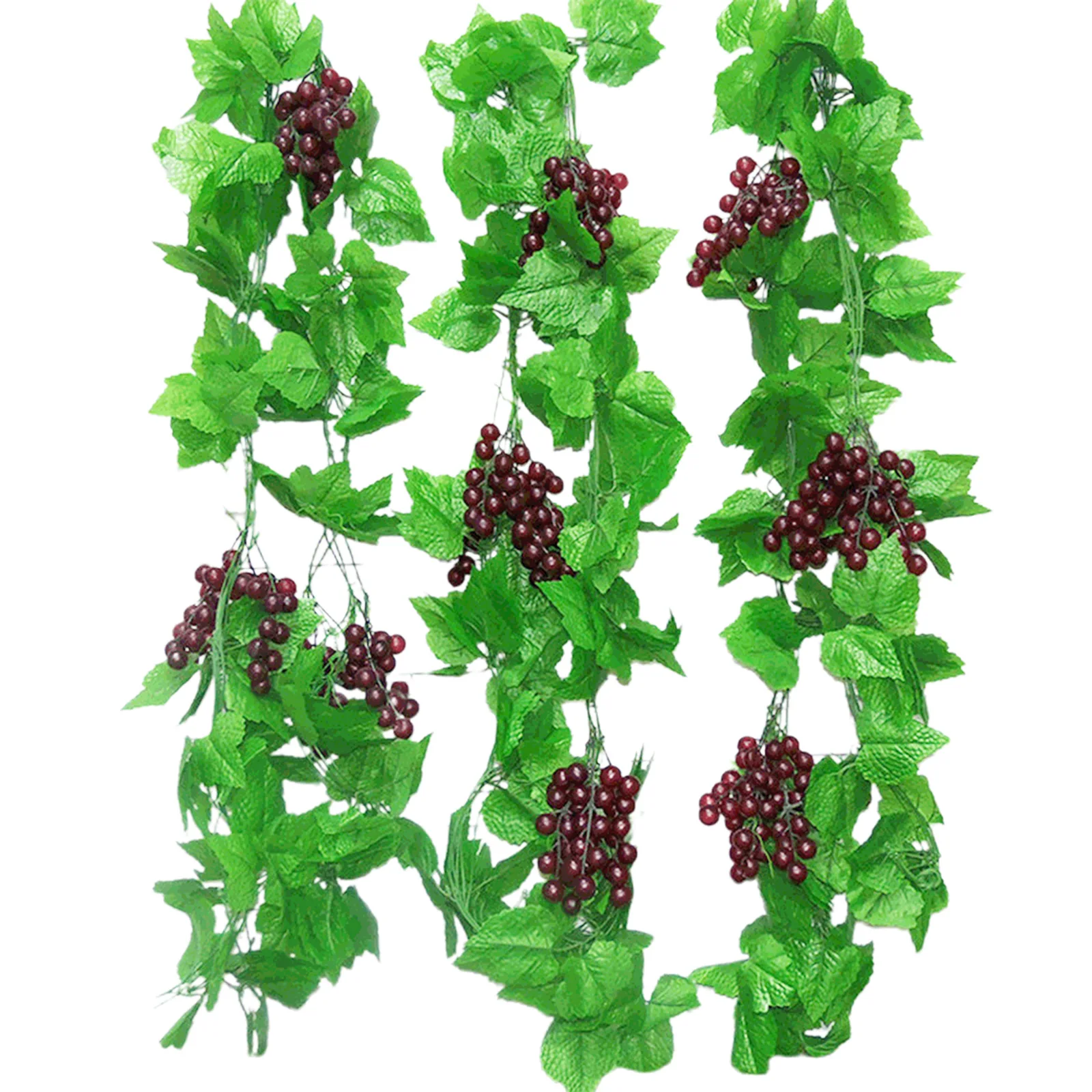 Artificial Greenery Chain Grapes Vines Leaves Foliage Simulation Fruits Home Room Garden Wedding Garland Outside Decoration