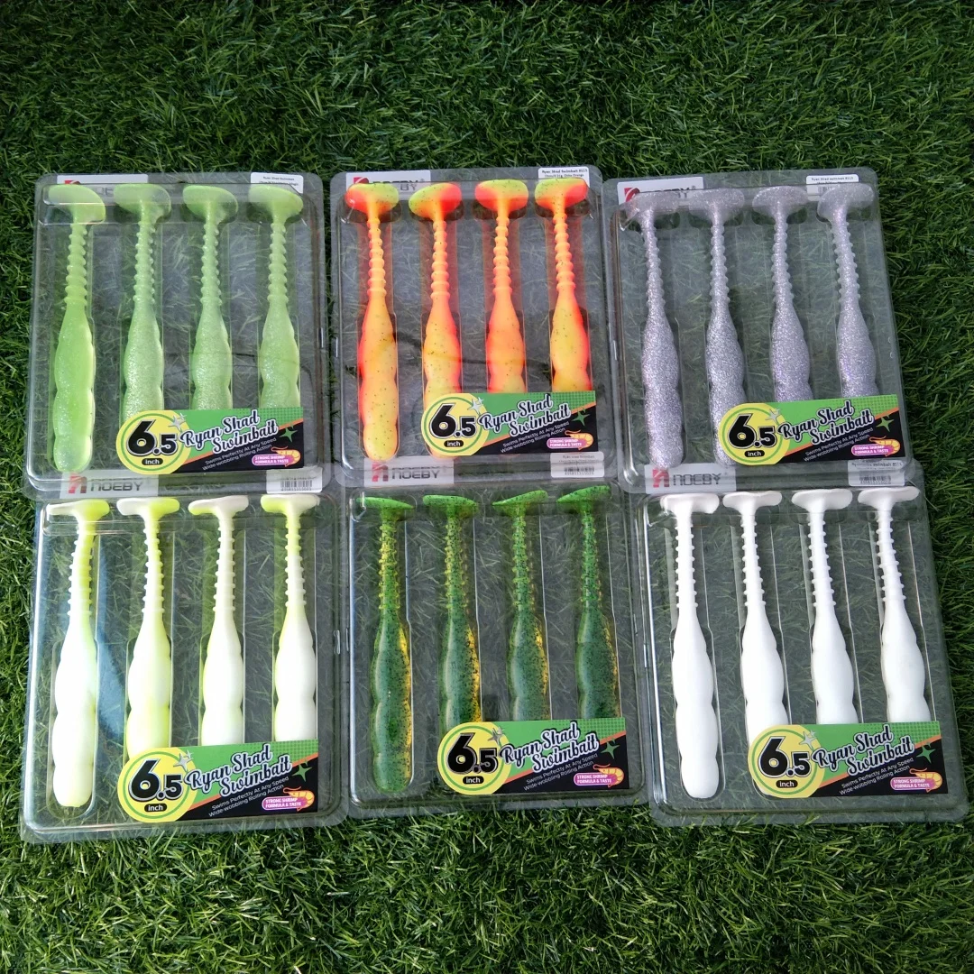 Noeby Ryan Shad Swimbait – Señuelo de vinilo para black bass y lucio - imagen 5