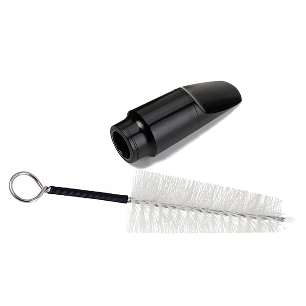 

Soprano Saxophone Mouthpiece Black Unique Shape Easy Blow Saxophone Music Instrument Cleaning Brush Set for Maintained
