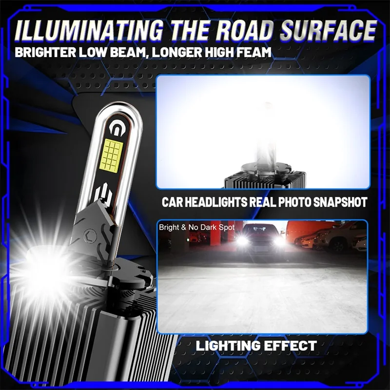 3500 واط D1S D3S LED Led زينون HID عدة D2S D4S D3R سيارة المصابيح الأمامية لمبات Canbus مصابيح السيارات توربو LED لشركة فولكس فاجن جولف 6 لسيارات BMW E92 E70