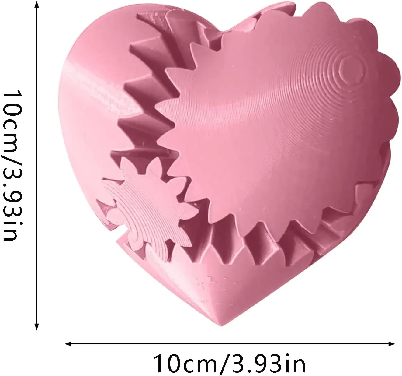 Heart Shaped Gear Ball, 3D Printed Gear Ball Spin Ball or Cube Fidget Toy, Gear Sphere, Gears Ball Fidget Toy