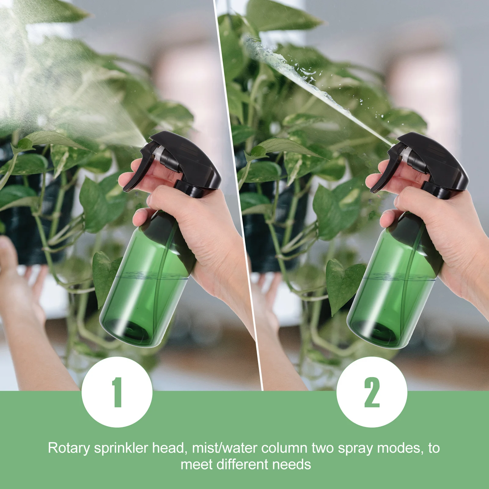 

2Pcs Spray Bottle Household Refillable Press Sprinkler for Indoor Plants Gardening Flowers Hairdressing Beauty Sprayers Cleaning