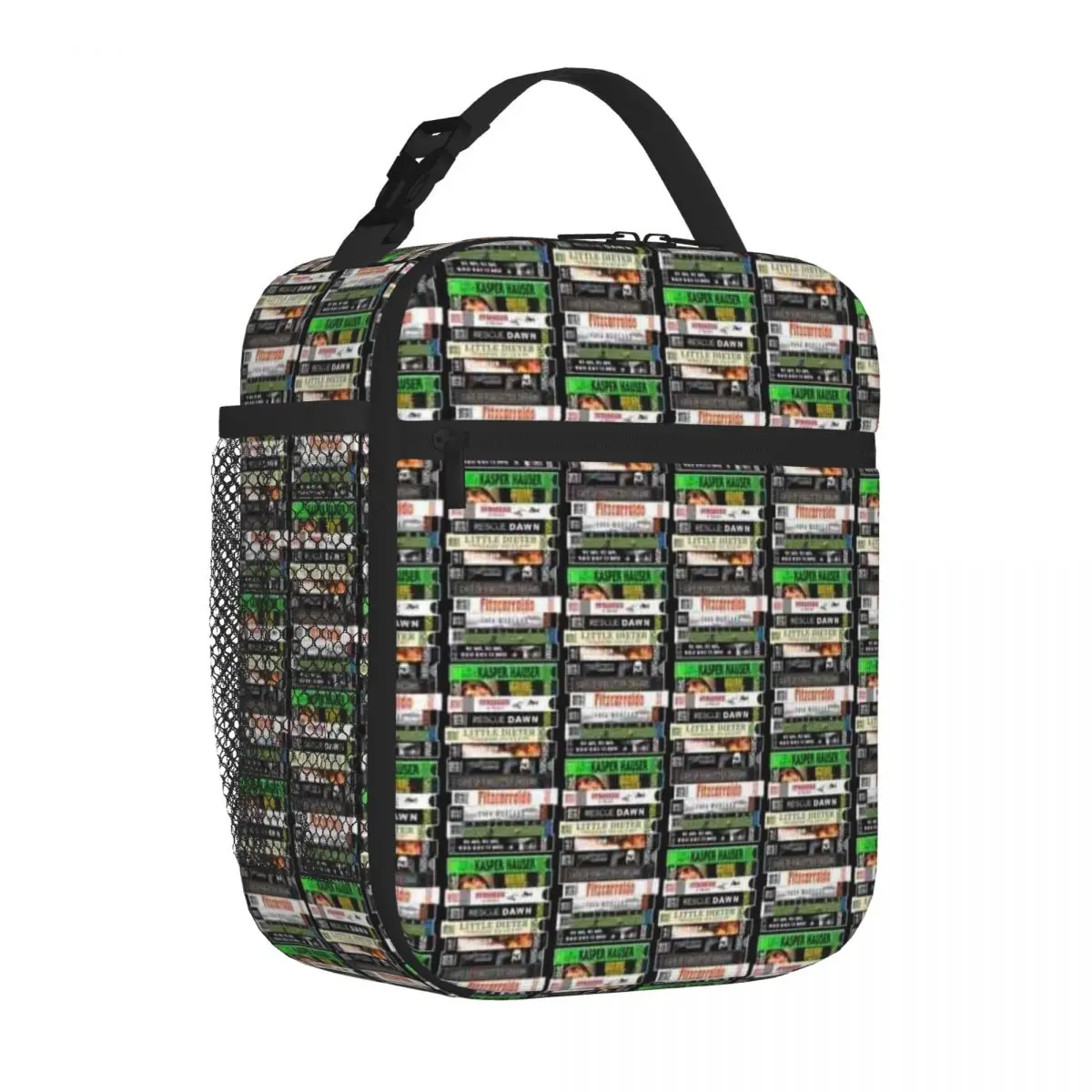 Bestselling Werner Herzog VHS Movies Filmography Stack Military Style Outdoor Lunch Bag School Break Time Kids Lunch Bag