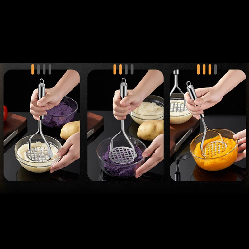 Kitchen Gadget Creative Mud Press Masher Puree Juice Maker Stainless Steel Potatoes Crusher Pusher Fruit Tools Cocina Cozinha