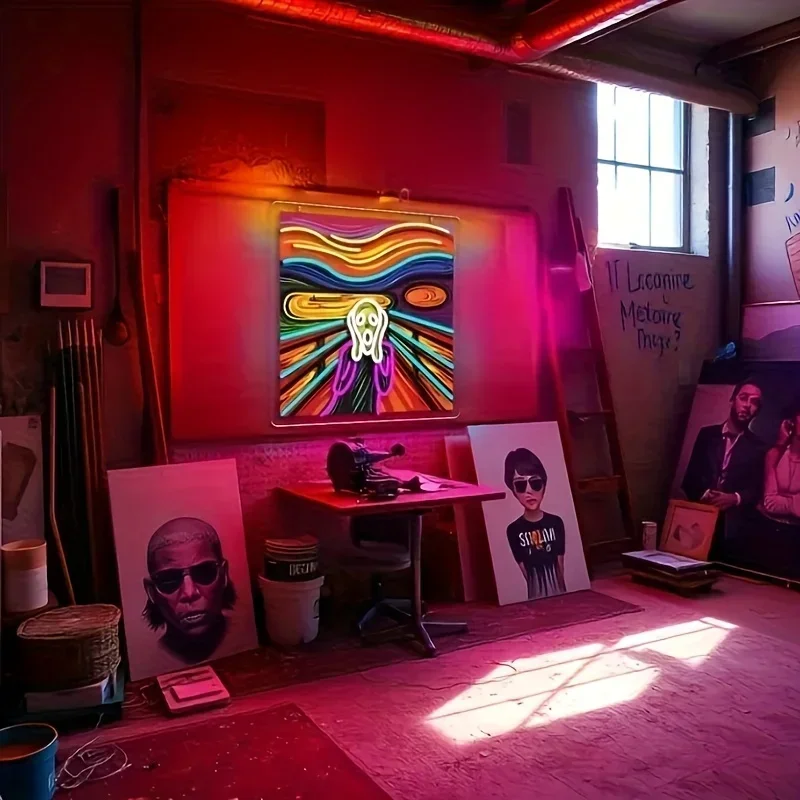 الصراخ ضوء النيون تسجيل USB عكس الضوء LED النيون تسجيل لغرفة النوم نادي بار لعبة غرفة رجل الكهف هدايا الحفلات جدار الفن الديكور الهدايا