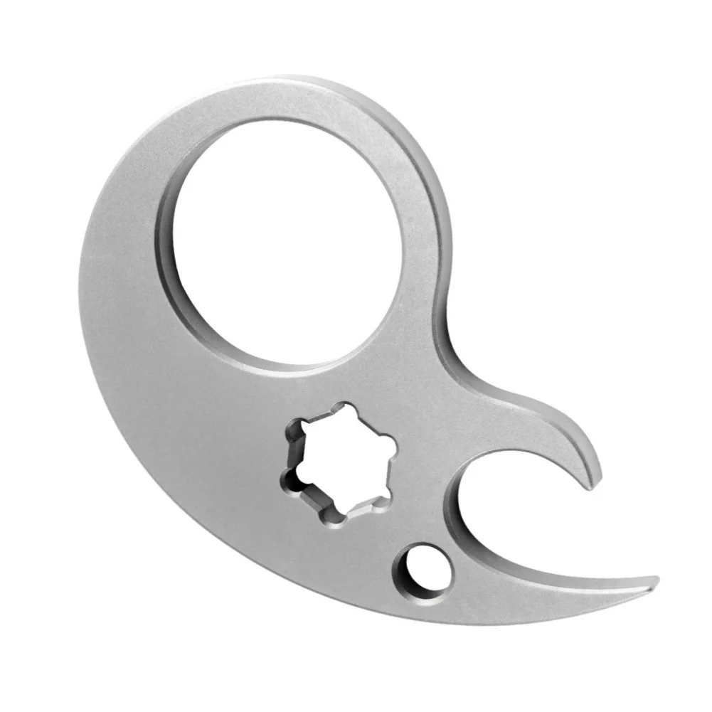 Alloy Pry Bar EDC Multi Tool Compact 15x10x3mm Ultra Light 14.5g for Prying Bottle Opening Cap Removal Hex Wrench