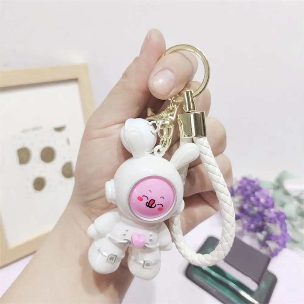 Mini Funny Finger-guessing Game Keychain Heart Cartoon Face-changing Keyring Button Keyring Rabbit Pendant Unisex