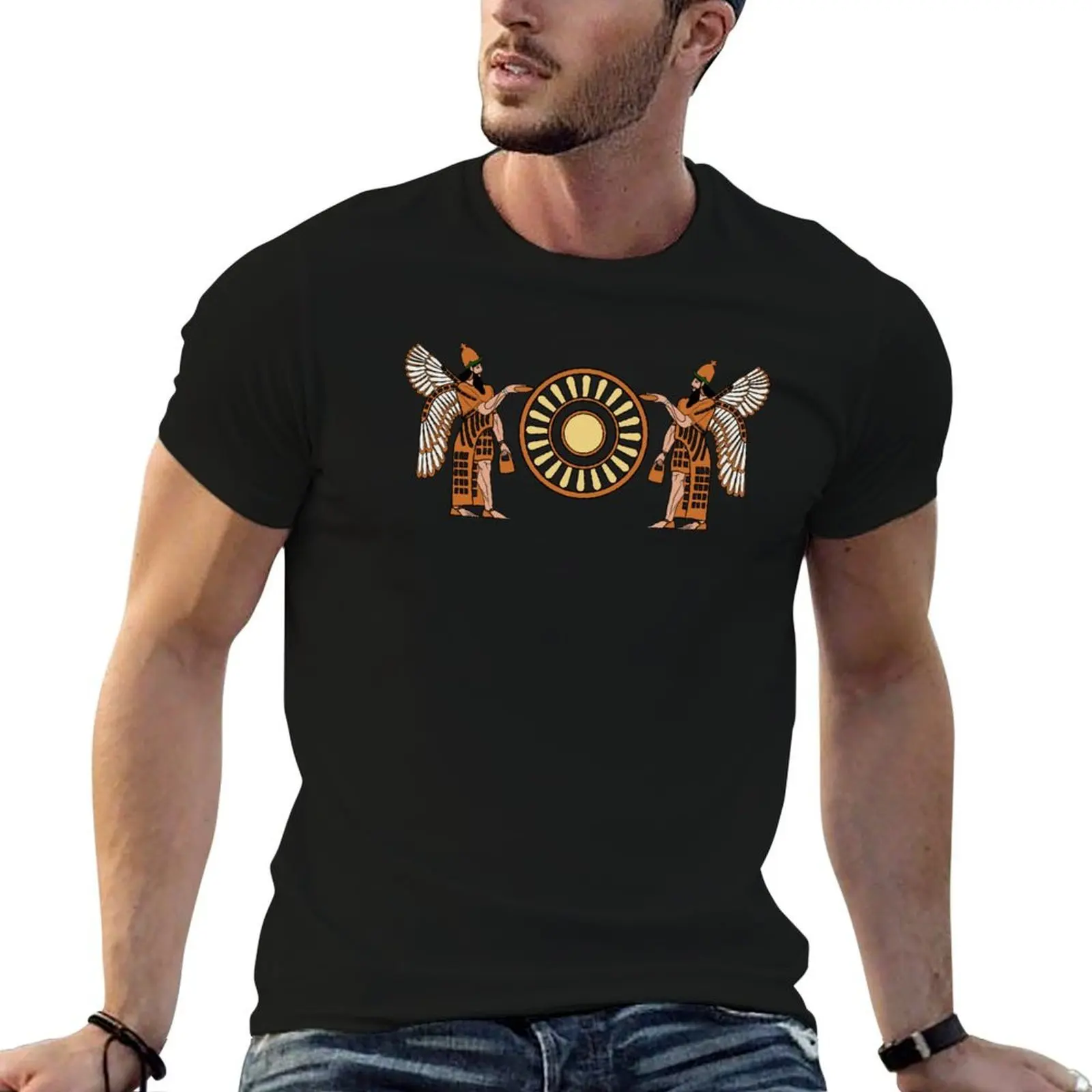 

Assyrian Winged Genie T-Shirt man t shirts cotton g man t shirts for men T-Shirt