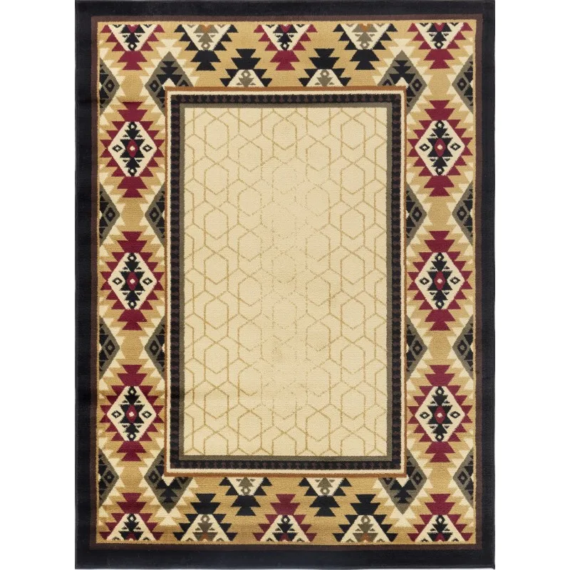 

Tribes GC_YLS4007 Cream 7 ft. 10 in. x 10 ft. 3 in. Southwest Area Rug