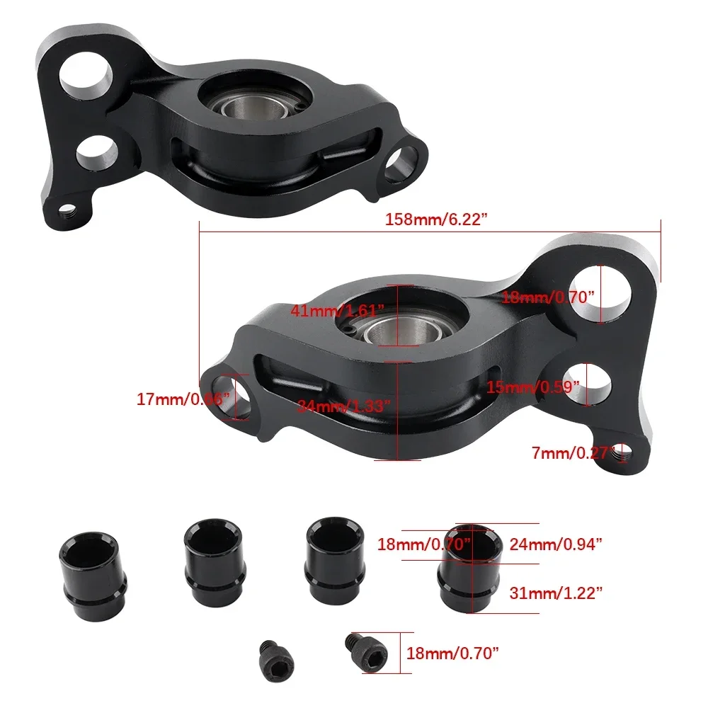 Housing Spherical Compliance Bracket Kit Blllet Aluminum For 92-95 Honda EG Type Civic 1.6L 94-01 Acura Integra1.8L