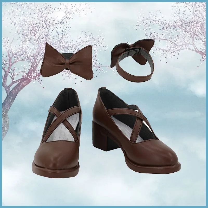 Virtual Idol Houshou Marine Cosplay Costume Shoes Handmade Faux Leather Shoes