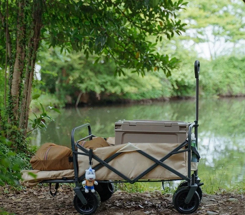 Suitable for outdoor camping, light stall, mobile trolley to pull goods, foldable
