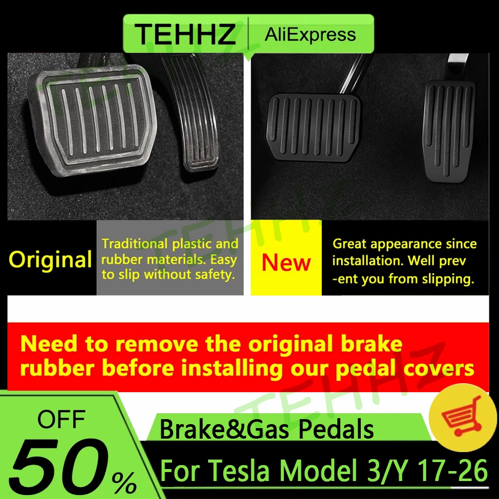 Model3 Highland Foot Pedal Pads ModelY Juniper 2025 Accessories Break Pedal Aluminum Accelerator Brake Covers Auto Interior Part