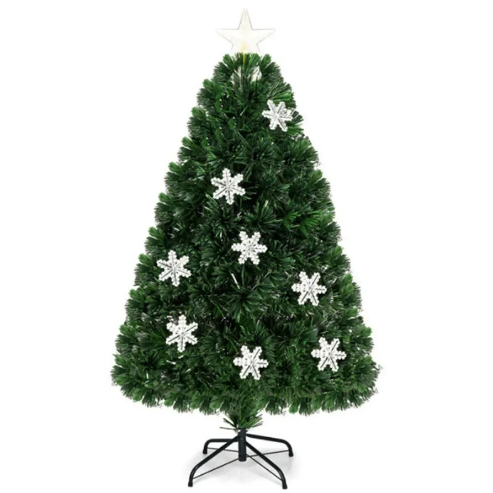 4 Feet LED Christmas Tree with Snowflakes christmas ornaments