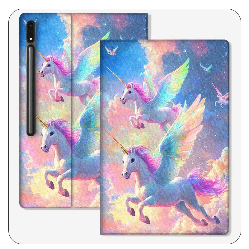 

Colorful Horse Popular Art For Samsung Galaxy Tab S9 S10 S6 S7 S8 FE Plus Lite Inch Foldable Cover Tablet Case