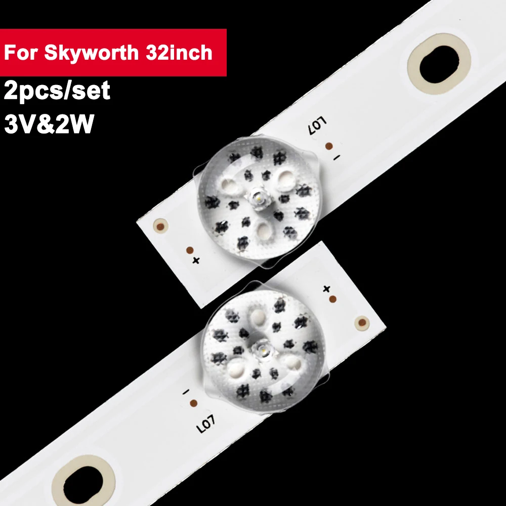 3V 2W TV Rétro-Éclairage led Lumière Pour Skyworth 32 pouces JL.D32071330-001CS-M 2Pcs/ensemble Rétro-Éclairage TV Bande LED 32X6 32K5C 32ese32A 32E381