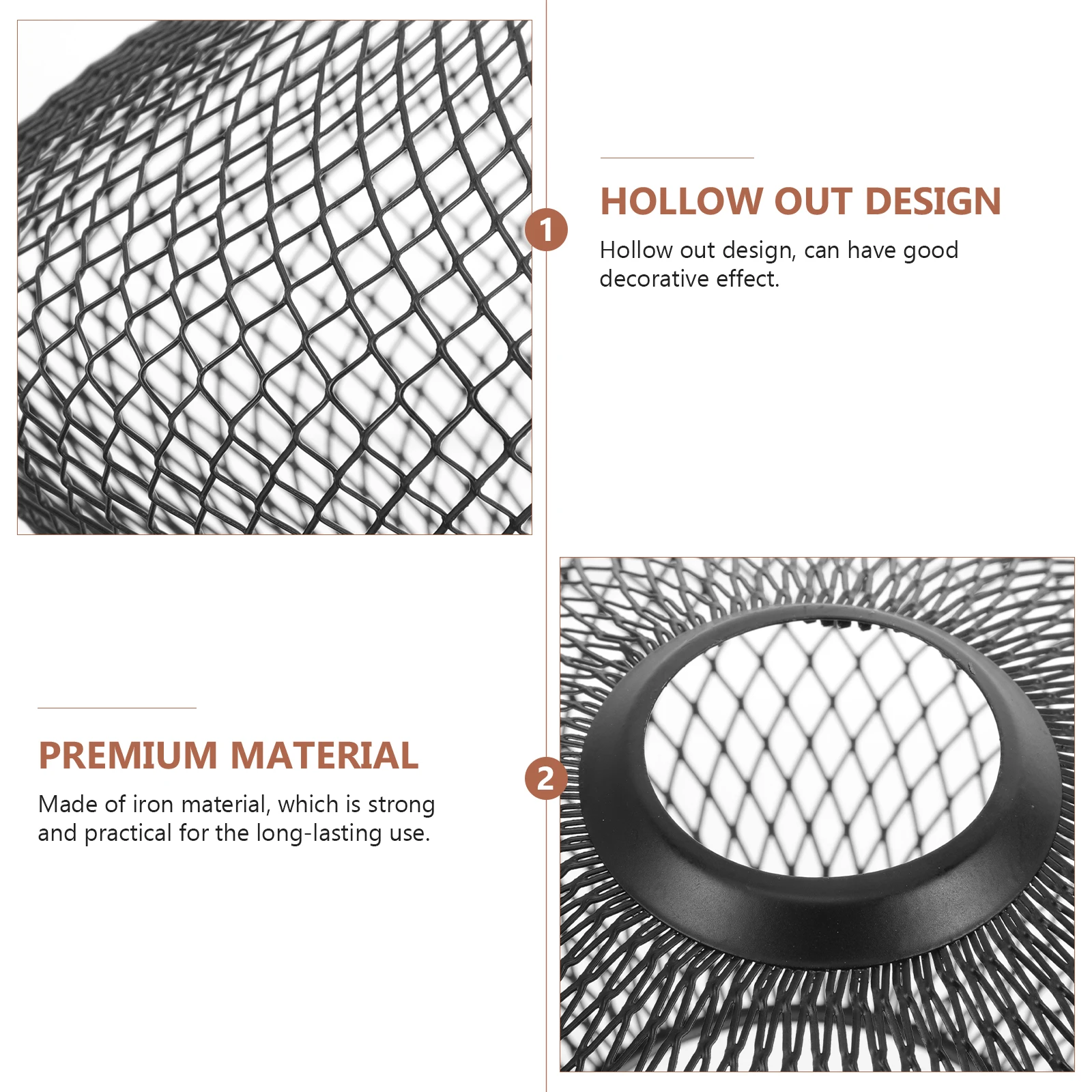 

Wrought Iron Lampshade Retro Industrial Hollow Out Metal Chandelier Cage Hanging Light Cover For Home Bar Hotel Restaurant
