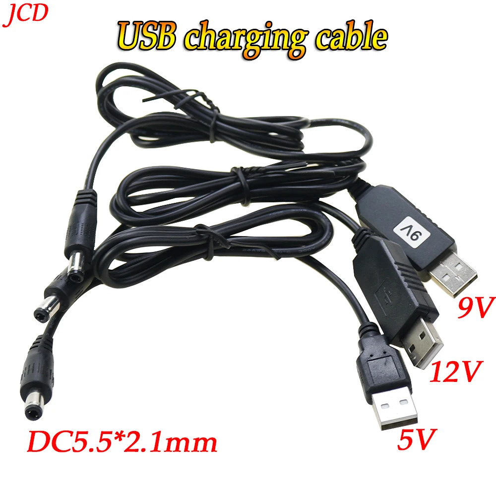 

1PCS Usb Power Boost Line Dc 5v To Dc 9v / 12v Step Up Module Usb Converter Adapter Cable DC 2.1x5.5mm Plug 1m Long