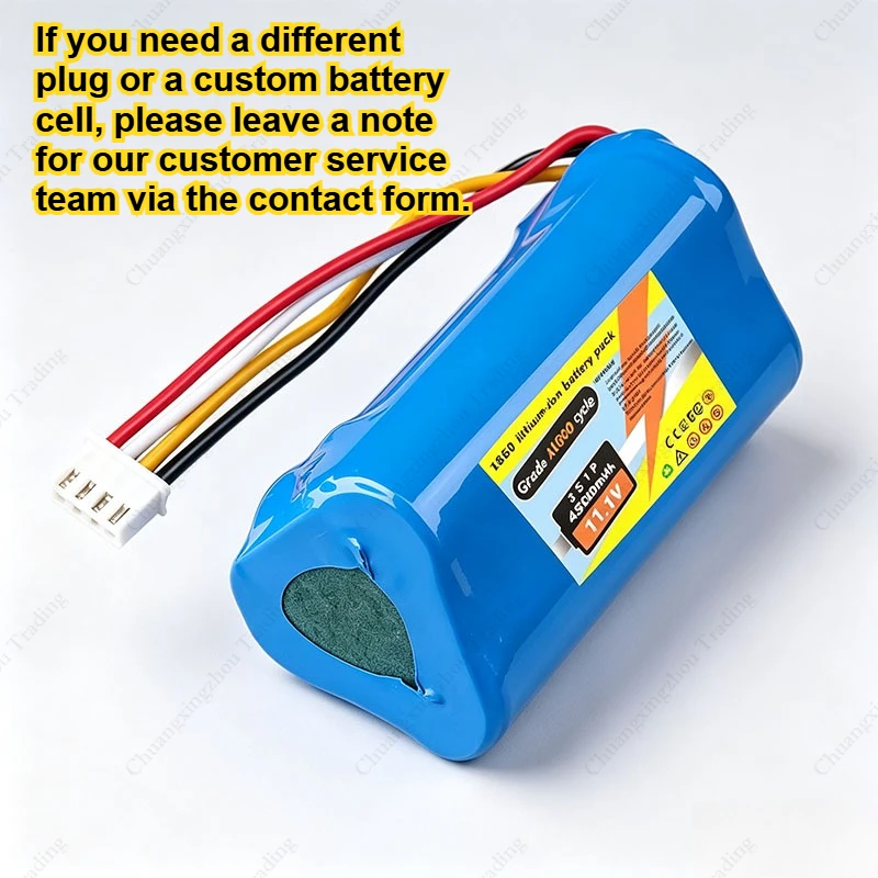 18650Lithium-Ion Battery Pack,11.1V 4.5Ah,3S,XH2.54-4P Balancing Connector,suitable for various devices and household appliances