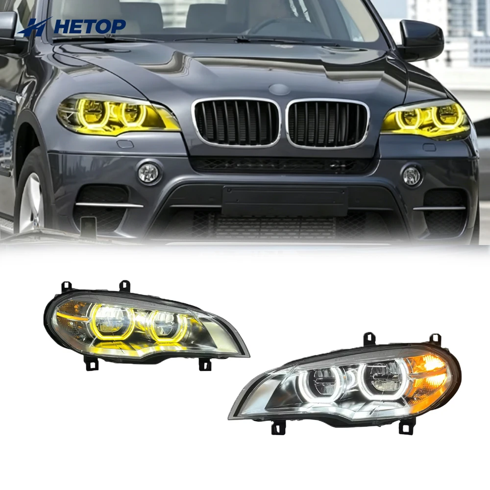

HETOP Dual-Color LED DRL Switch for BMW E70 2007-2013 X5 Plug And Play Yellow White Auto Part Headlight Modification