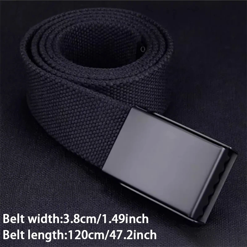 Nowy pasek męski Nowa moda Unisex Army Tactical Waist Belt Jeans Male Casual Luxury Canvas 3.8cm Webbing Waistband Ceinture Femme