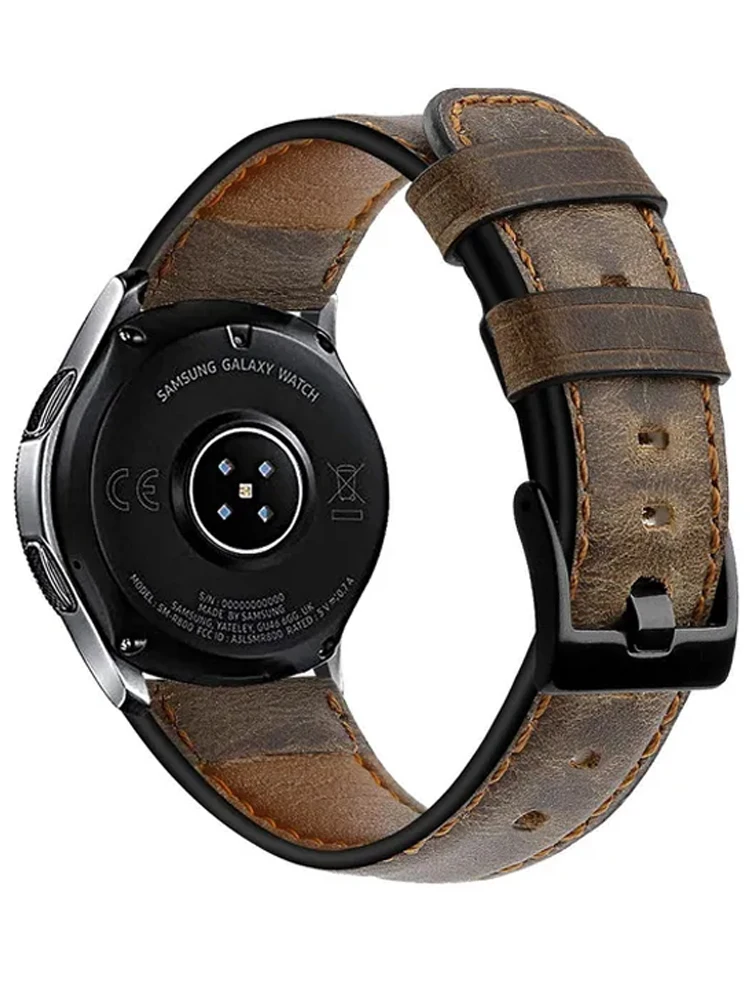 

Retro Leather Strap For Samsung Galaxy watch 5 Pro 45mm 4 44mm 40mm classic 20mm 22mm correa bracelet HUAWEI watch GT 2e 3 band