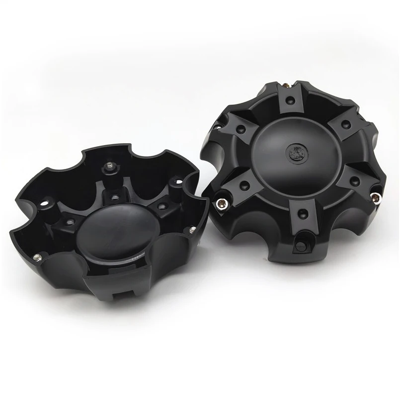

2Pcs 5.5" 6 Lug Wheel Rim Center Hub Cover Cap Trim Matte Black Plastic Fit for BALLISTIC LG0805-10 WX04-135/139.7-6H S712-1