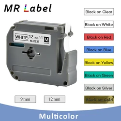 ブラザーp-touchと互換性のあるラベルメーカー,mk231テープ,M-K231,mk131,mk631,pt65,p70,pt85,pt90,pt80,p100,9mm, 12mm, 1個