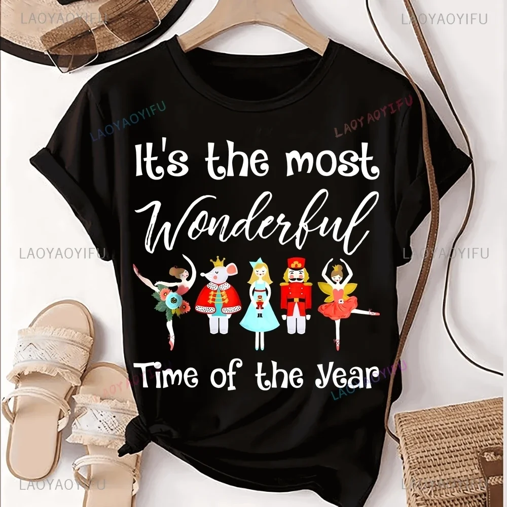 

Animated Film "The Nutcracker and The Mouseking" Classic Poster Printed Cotton T-shirt, A Party Gift for Celebrating Christmas