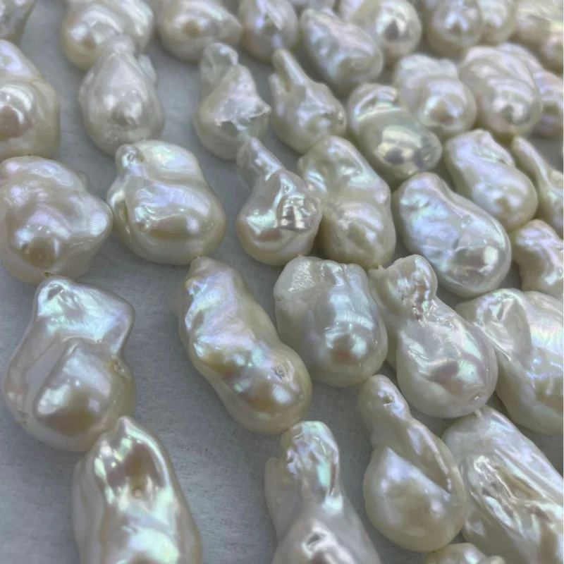 15x17mm freshwater fish tail semi-finished necklace pendant baroque irregular pearl