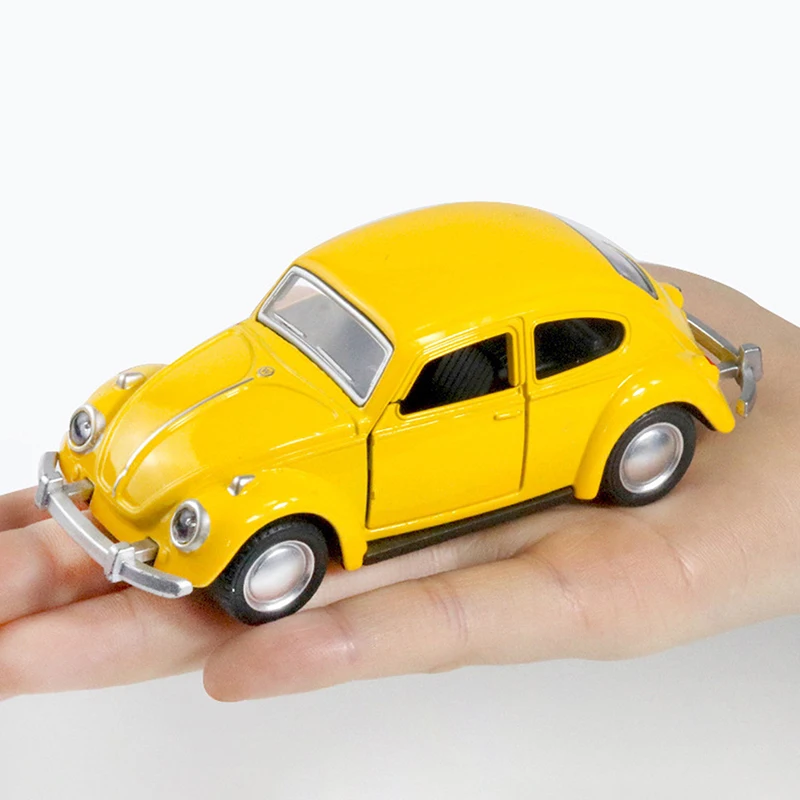 Modèle de voiture rétro vintage moulé sous pression pour enfants, jouets minifigurines, arrière côtelé, cadeau mignon, décor de bureau à la maison, Auckland