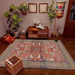 Retro Ethnic Carpets for Living Room Large Area Rugs Home Decor Hallway Boho Carpet Moroccan Bedroom Beside Floor Mat Luxury